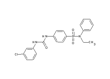 4-({[(3-chlorophenyl)amino]carbonyl}amino)-N-ethyl-N-phenylbenzenesulfonamide