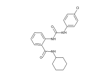 2-({[(4-chlorophenyl)amino]carbonyl}amino)-N-cyclohexylbenzamide