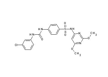 4-({[(3-chlorophenyl)amino]carbonyl}amino)-N-(2,6-dimethoxy-4-pyrimidinyl)benzenesulfonamide