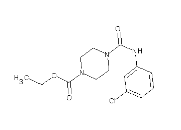 ethyl 4-{[(3-chlorophenyl)amino]carbonyl}-1-piperazinecarboxylate