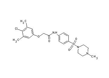 2-(4-chloro-3,5-dimethylphenoxy)-N-{4-[(4-methyl-1-piperazinyl)sulfonyl]phenyl}acetamide