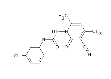 N-(3-chlorophenyl)-N'-(3-cyano-4,6-dimethyl-2-oxo-1(2H)-pyridinyl)urea