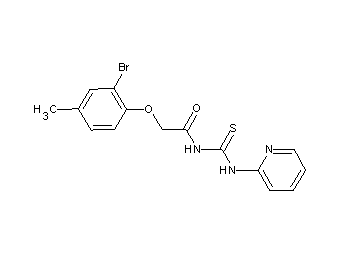 2-(2-bromo-4-methylphenoxy)-N-[(2-pyridinylamino)carbonothioyl]acetamide