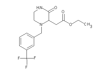 ethyl {3-oxo-1-[3-(trifluoromethyl)benzyl]-2-piperazinyl}acetate