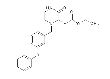 ethyl [3-oxo-1-(3-phenoxybenzyl)-2-piperazinyl]acetate