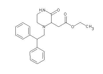 ethyl [1-(2,2-diphenylethyl)-3-oxo-2-piperazinyl]acetate