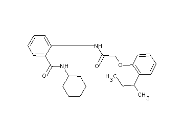 2-{[(2-sec-butylphenoxy)acetyl]amino}-N-cyclohexylbenzamide
