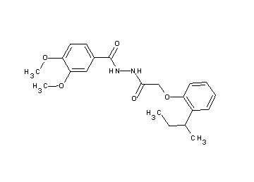 N'-[(2-sec-butylphenoxy)acetyl]-3,4-dimethoxybenzohydrazide