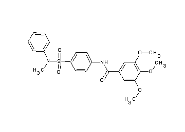 3,4,5-trimethoxy-N-(4-{[methyl(phenyl)amino]sulfonyl}phenyl)benzamide
