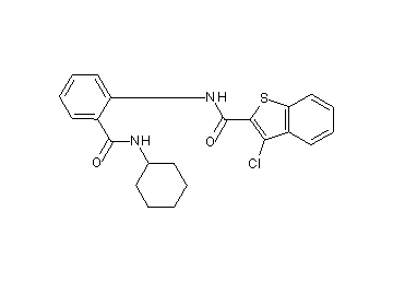 3-chloro-N-{2-[(cyclohexylamino)carbonyl]phenyl}-1-benzothiophene-2-carboxamide