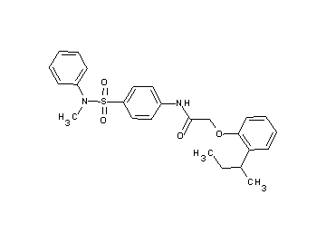2-(2-sec-butylphenoxy)-N-(4-{[methyl(phenyl)amino]sulfonyl}phenyl)acetamide - Click Image to Close