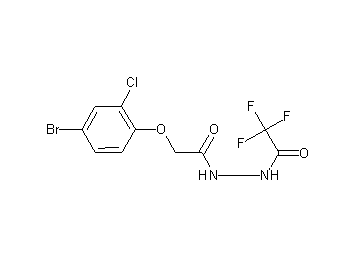 N'-[(4-bromo-2-chlorophenoxy)acetyl]-2,2,2-trifluoroacetohydrazide