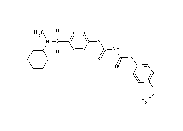N-{[(4-{[cyclohexyl(methyl)amino]sulfonyl}phenyl)amino]carbonothioyl}-2-(4-methoxyphenyl)acetamide