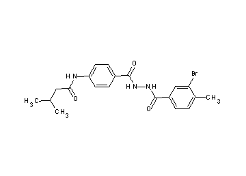 N-(4-{[2-(3-bromo-4-methylbenzoyl)hydrazino]carbonyl}phenyl)-3-methylbutanamide - Click Image to Close