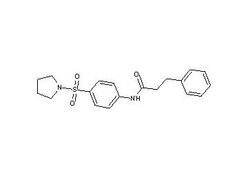 3-phenyl-N-[4-(1-pyrrolidinylsulfonyl)phenyl]propanamide