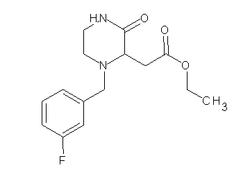 ethyl [1-(3-fluorobenzyl)-3-oxo-2-piperazinyl]acetate