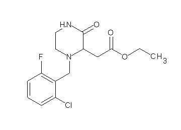 ethyl [1-(2-chloro-6-fluorobenzyl)-3-oxo-2-piperazinyl]acetate