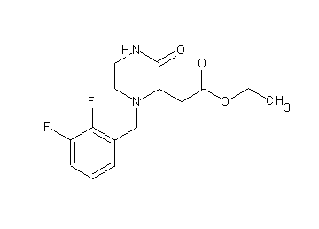 ethyl [1-(2,3-difluorobenzyl)-3-oxo-2-piperazinyl]acetate