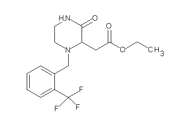 ethyl {3-oxo-1-[2-(trifluoromethyl)benzyl]-2-piperazinyl}acetate