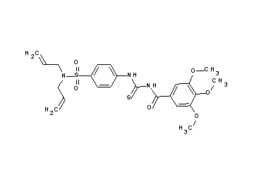 N-[({4-[(diallylamino)sulfonyl]phenyl}amino)carbonothioyl]-3,4,5-trimethoxybenzamide