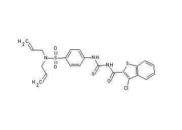 3-chloro-N-[({4-[(diallylamino)sulfonyl]phenyl}amino)carbonothioyl]-1-benzothiophene-2-carboxamide