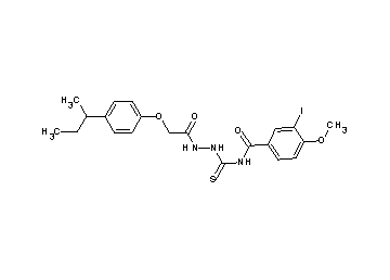 N-({2-[(4-sec-butylphenoxy)acetyl]hydrazino}carbonothioyl)-3-iodo-4-methoxybenzamide