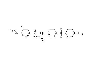 3-iodo-4-methoxy-N-[({4-[(4-methyl-1-piperazinyl)sulfonyl]phenyl}amino)carbonothioyl]benzamide