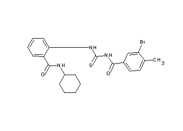 3-bromo-N-[({2-[(cyclohexylamino)carbonyl]phenyl}amino)carbonothioyl]-4-methylbenzamide