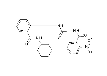 N-[({2-[(cyclohexylamino)carbonyl]phenyl}amino)carbonothioyl]-2-nitrobenzamide