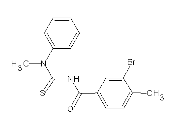3-bromo-4-methyl-N-{[methyl(phenyl)amino]carbonothioyl}benzamide