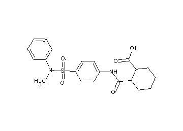 2-{[(4-{[methyl(phenyl)amino]sulfonyl}phenyl)amino]carbonyl}cyclohexanecarboxylic acid