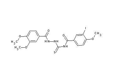 N-{[2-(3,4-dimethoxybenzoyl)hydrazino]carbonothioyl}-3-iodo-4-methoxybenzamide - Click Image to Close
