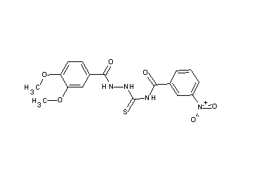 N-{[2-(3,4-dimethoxybenzoyl)hydrazino]carbonothioyl}-3-nitrobenzamide