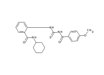 N-cyclohexyl-2-({[(4-methoxybenzoyl)amino]carbonothioyl}amino)benzamide - Click Image to Close