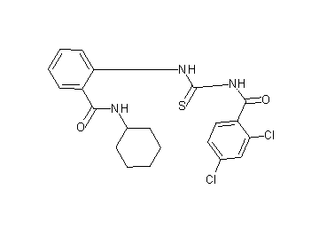 2,4-dichloro-N-[({2-[(cyclohexylamino)carbonyl]phenyl}amino)carbonothioyl]benzamide - Click Image to Close