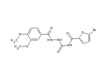 5-bromo-N-{[2-(3,4-dimethoxybenzoyl)hydrazino]carbonothioyl}-2-furamide - Click Image to Close