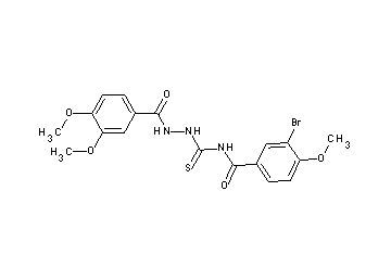 3-bromo-N-{[2-(3,4-dimethoxybenzoyl)hydrazino]carbonothioyl}-4-methoxybenzamide - Click Image to Close