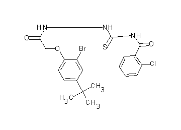 N-({2-[(2-bromo-4-tert-butylphenoxy)acetyl]hydrazino}carbonothioyl)-2-chlorobenzamide