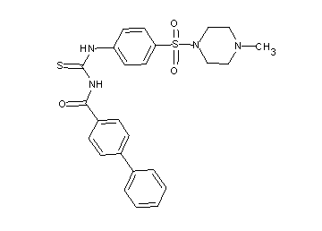 N-[({4-[(4-methyl-1-piperazinyl)sulfonyl]phenyl}amino)carbonothioyl]-4-biphenylcarboxamide - Click Image to Close