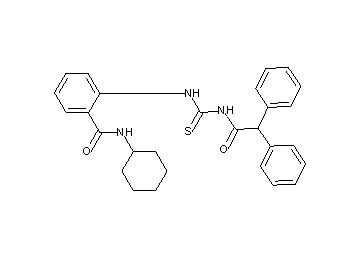 N-cyclohexyl-2-({[(diphenylacetyl)amino]carbonothioyl}amino)benzamide