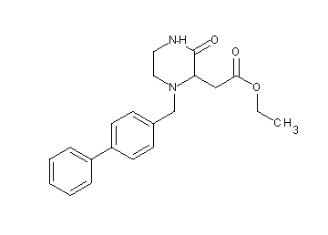 ethyl [1-(4-biphenylylmethyl)-3-oxo-2-piperazinyl]acetate