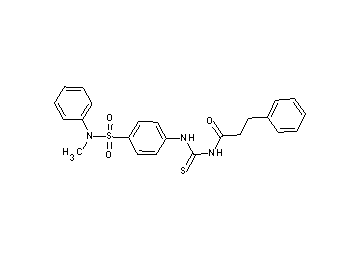 N-{[(4-{[methyl(phenyl)amino]sulfonyl}phenyl)amino]carbonothioyl}-3-phenylpropanamide