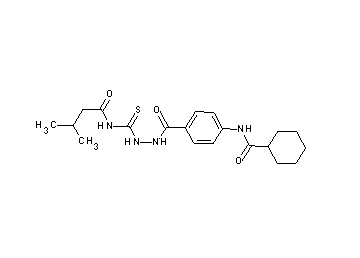 N-{4-[(2-{[(3-methylbutanoyl)amino]carbonothioyl}hydrazino)carbonyl]phenyl}cyclohexanecarboxamide