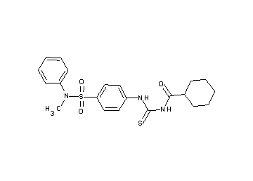 N-{[(4-{[methyl(phenyl)amino]sulfonyl}phenyl)amino]carbonothioyl}cyclohexanecarboxamide