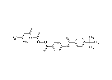 4-tert-butyl-N-{4-[(2-{[(3-methylbutanoyl)amino]carbonothioyl}hydrazino)carbonyl]phenyl}benzamide