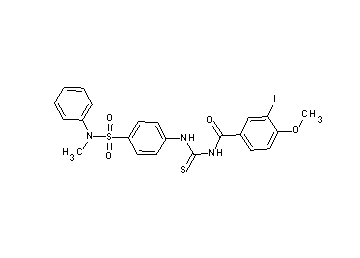 3-iodo-4-methoxy-N-{[(4-{[methyl(phenyl)amino]sulfonyl}phenyl)amino]carbonothioyl}benzamide