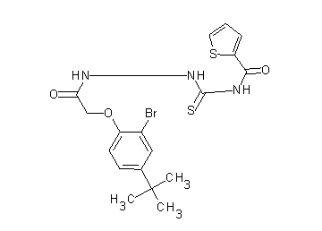 N-({2-[(2-bromo-4-tert-butylphenoxy)acetyl]hydrazino}carbonothioyl)-2-thiophenecarboxamide