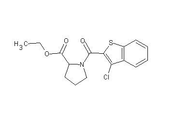 ethyl 1-[(3-chloro-1-benzothien-2-yl)carbonyl]prolinate - Click Image to Close