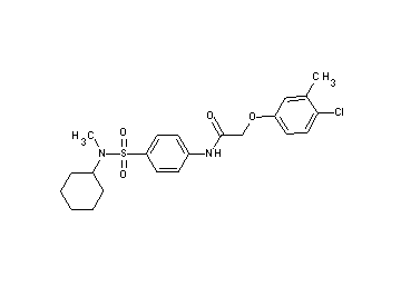 2-(4-chloro-3-methylphenoxy)-N-(4-{[cyclohexyl(methyl)amino]sulfonyl}phenyl)acetamide