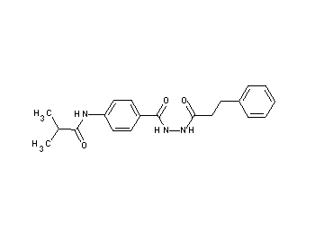 2-methyl-N-(4-{[2-(3-phenylpropanoyl)hydrazino]carbonyl}phenyl)propanamide